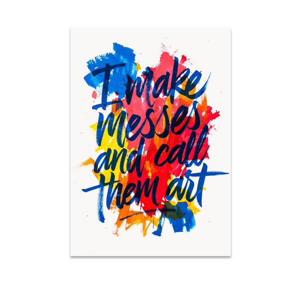 Chaotic Paint Wall Art - Art Enthusiast - 13x19 Poster Print