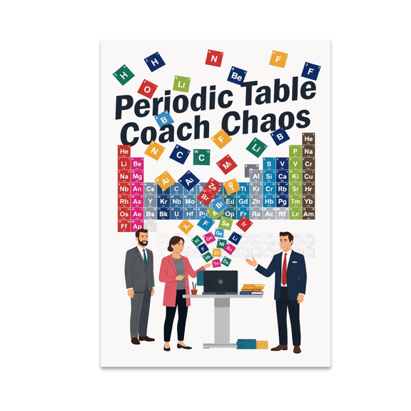 Chaotic Periodic Table Art - Science Enthusiast - 13x19 Poster Print
