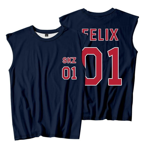 Chaotic SKZ Baseball Team Jersey Sleeveless T-Shirts Dominate World Tour Merch Unisex Streetwear Tee