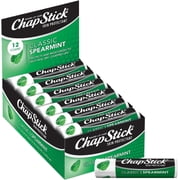 ChapStick Bulk Lip Balm, Classic Spearmint 12-Pack   Cool & Refreshing Lip Moisturizer for Dry Lips, 0.15 Oz Ea