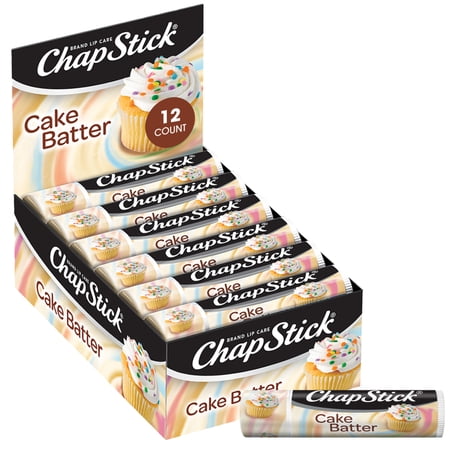 ChapStick Cake Batter Flavored Lip Balm Tubes - 0.15 oz (Pack of 12)
