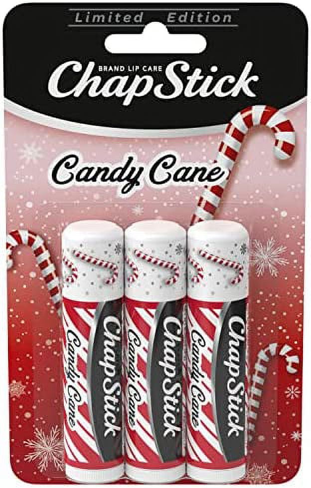 ChapStick Candy Cane Peppermint Lip Balm Tube, Candy Cane Lip Balm and