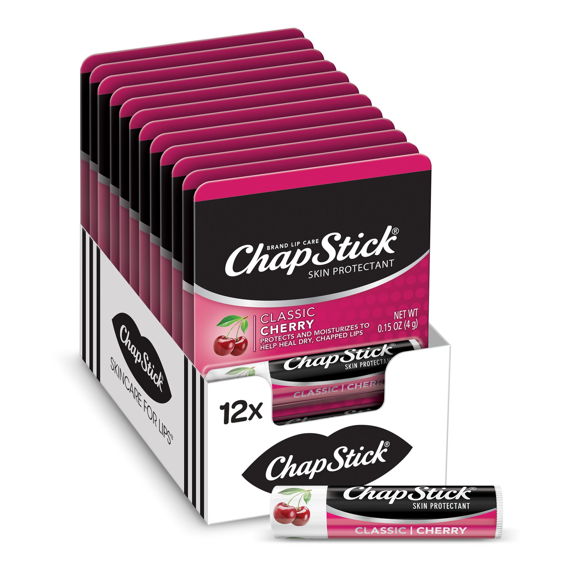 ChapStick Classic Cherry Lip Balm Tubes 0 15 oz (Pack of 12 ChapStick Classic Cherry Lip Balm Tubes 0 15 oz (Pack of 12