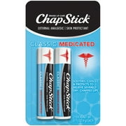 ChapStick Classic Medicated Lip Balm, 2 Count