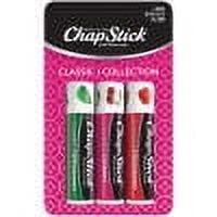 ChapStick Classic Variety (1 Carded Pack of 3 Sticks) Cherry, Spearmint, and Strawberry Flavors, Skin Protectant Flavored Lip Balm Tube, 0.15 Ounce Each