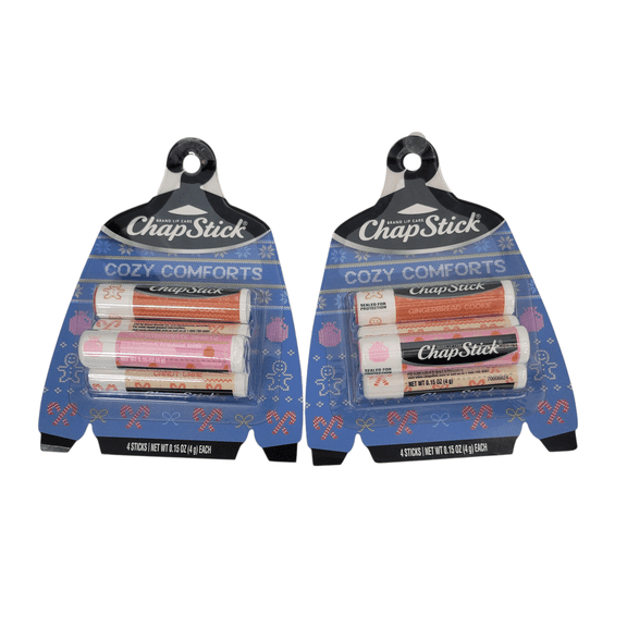 ChapStick Cozy Comforts Lip Balm Variety Pack 4 Count Each, 2 Pack
