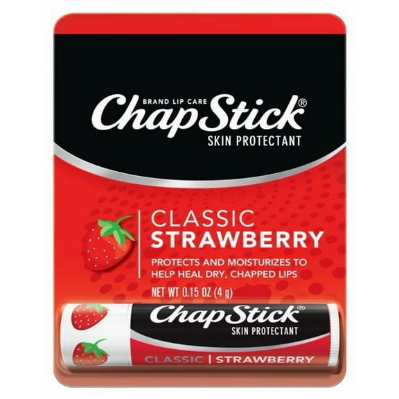 ChapStick Skin Protect & Moisturize Lip, Classic Strawberry, 0.15oz, 2-Pack