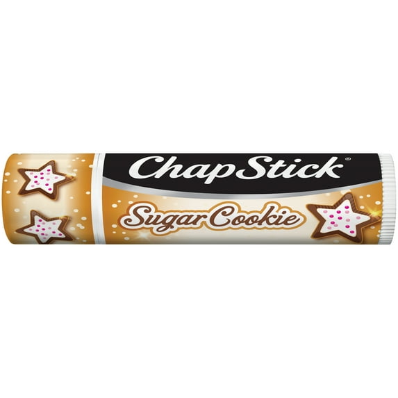 ChapStick (Sugar Cookie Flavor, 0.15 Ounce) Lip Balm Tube, Skin Protectant, Lip Care, (1 Tray, 12 Sticks)