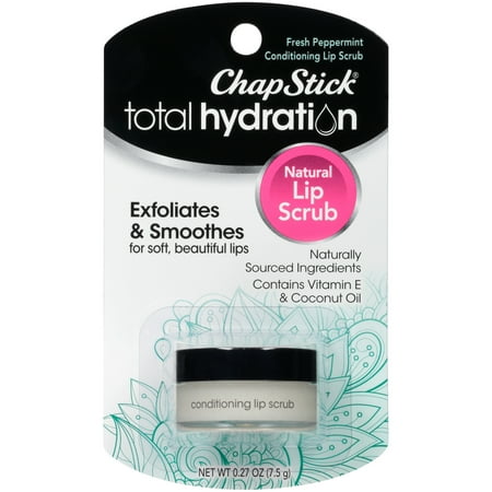 ChapStick Total Hydration Conditioning Lip Scrub Fresh Peppermint - 0.27 Oz