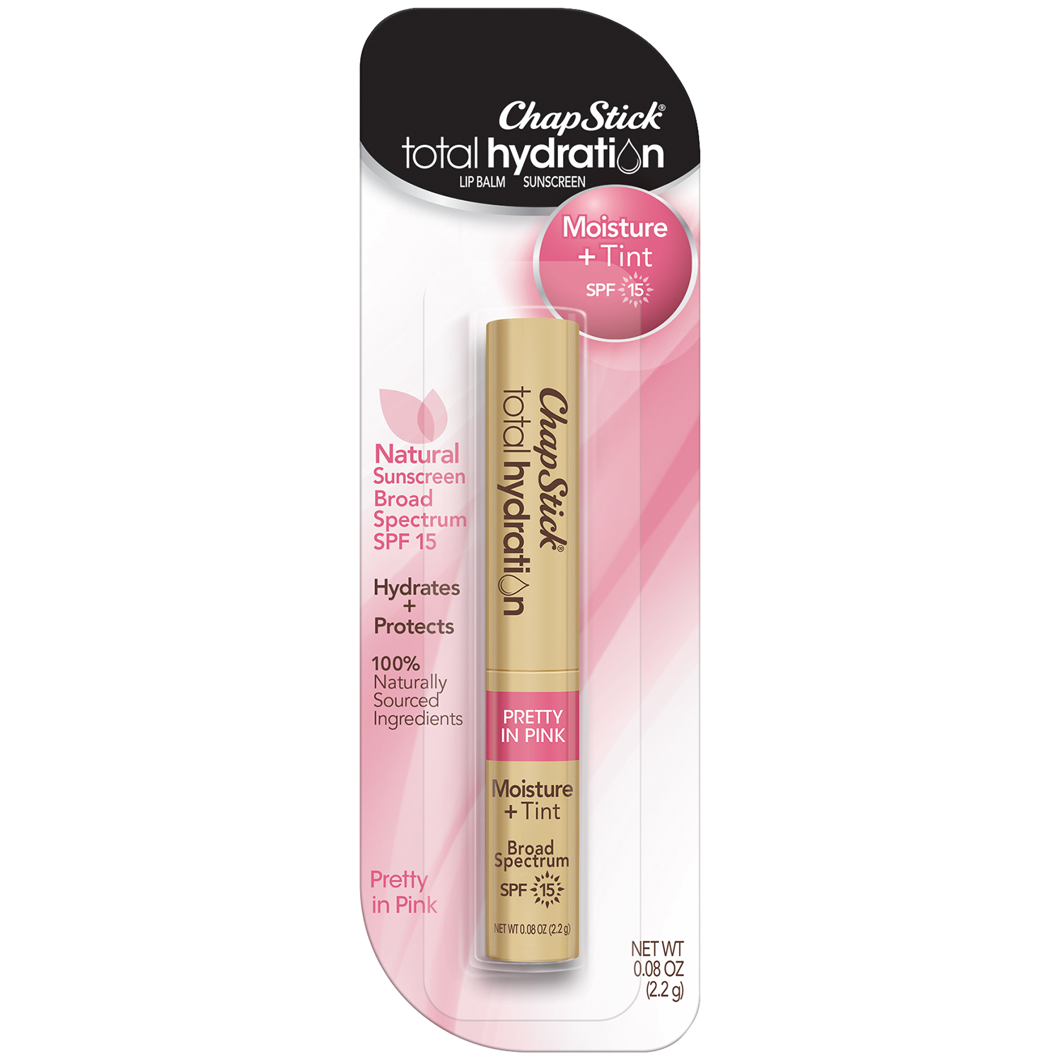 ChapStick Total Hydration Moisture + Tint SPF 15 Pretty in Pink lip