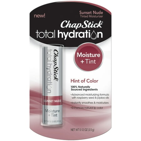 ChapStick Total Hydration Moisture + Tint Sunset Nude Tinted Lip Balm Tube - 0.12 Oz