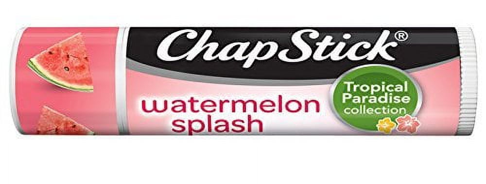 ChapStick Tropical Collection (Watermelon Splash Flavor, 1 Stick) Flavored Lip Balm Tube, 0.15 Ounce Tube