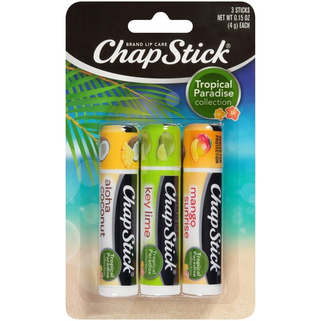 ChapStick Tropical Paradise Collection Mango, Lime and Coconut Lip Balm ...