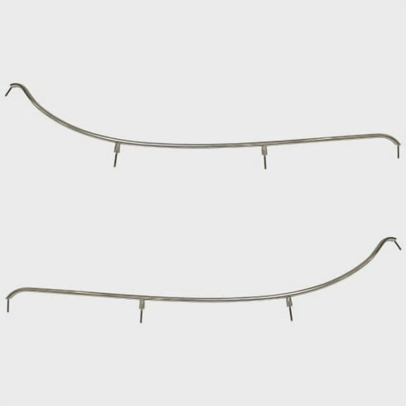 Chaparral Boat Curved Grab Rails | 64 Inch Polished SS (Set of 2)