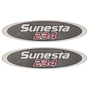 Chaparral Boat Raised Vinyl Decal | 234 Sunesta 9 x 1 1/4 Inch Pair