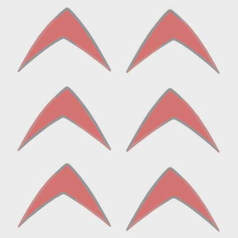Chaparral Boat Vent Graphic Decals 14.00348 | SSI Stickers Red (Set Of 6)