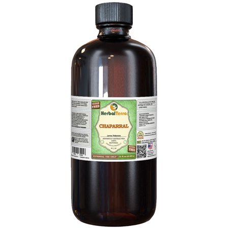 Chaparral Dry Aerial Parts KETO Friendly Alcohol-Free Absolutely Natural Expertly Extracted by Trusted HerbalTerra Brand Liquid Extract. Proudly made in USA. Glycerite 32 Fl.Oz