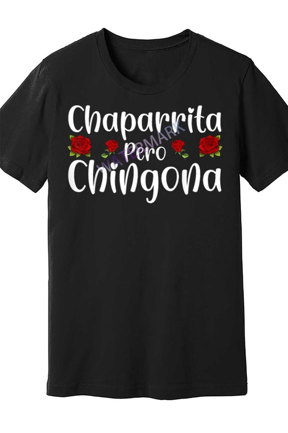 Chaparrita Pero Chingona 614247 funny Men'S Short Sleeve T-shirt black AM