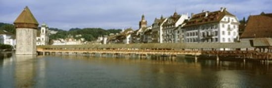 Chapel Bridge Luzern Switzerland Canvas Art - Panoramic Images (36 x 12)