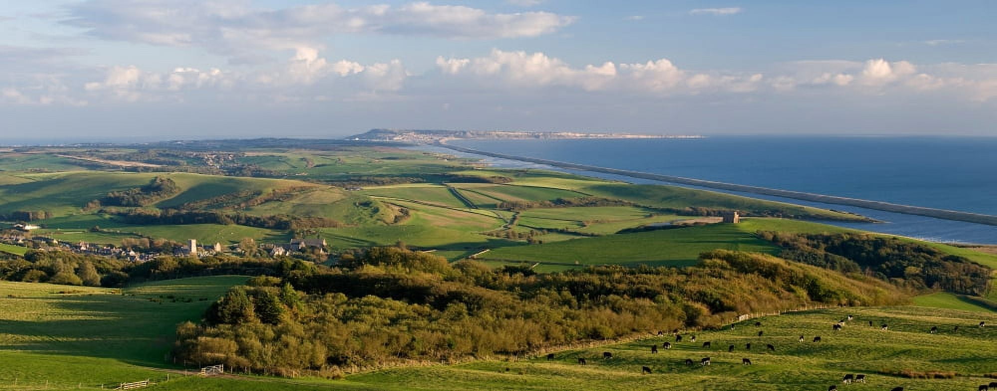 Chapel on a hill St Catherines Chapel Abbotsbury Dorset England Canvas Art - Panoramic Images (27 x 9)