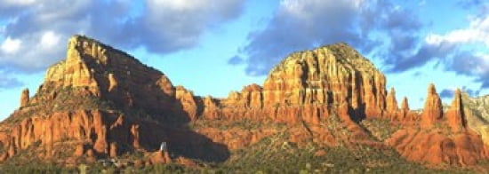 Chapel on rock formations Chapel Of The Holy Cross Sedona Arizona USA Canvas Art - Panoramic Images (36 x 13)