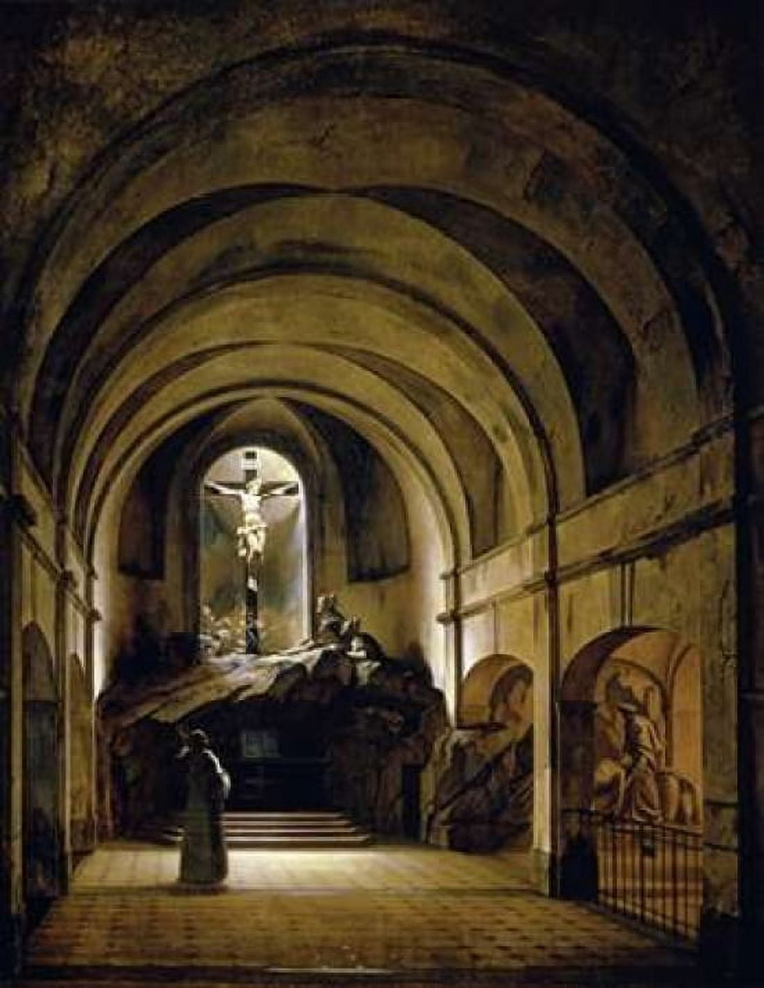 Chapelle Du Calvaire Canvas Art - Charles-Marie Bouton (22 x 28)