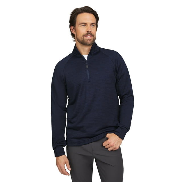 Chaps Golf Men's & Big Men's Jacquard Quarter Zip Sweater, Sizes S-5XL