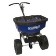 thumbnail image 1 of Chapin 82088 80-Pound Commercial Sure Spread Ice Melt Walk Behind Spreader with 360-degree Baffles, Enclosed Gear System and includes Cover and Salt Grate, Blue, 1 of 6