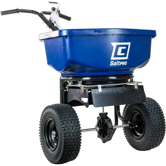 Chapin 88300B Spreader, Salt, Ice Melt, 80Lbs, , Auger, Baffles, 12" Tires, Lever Control, Enclosed Gears, Rain Cover
