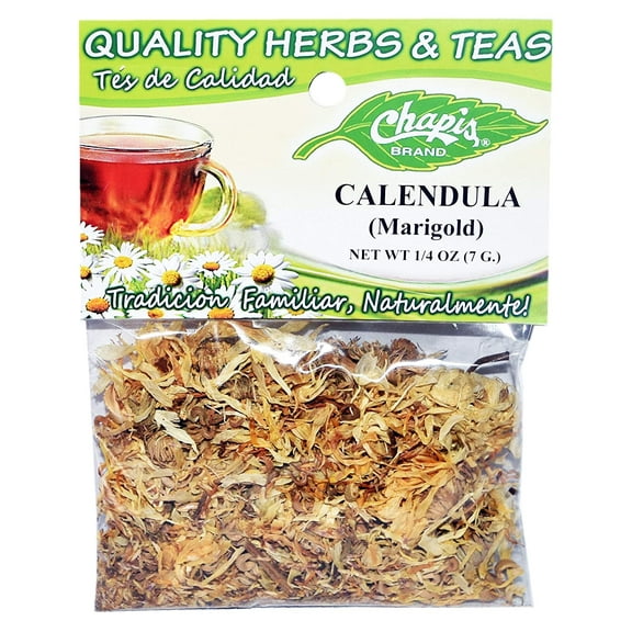 Chapis Tea/Hierba Calendula-Dried Natural Leaves Herbs Net Wt. 1/4 oz. (7 g) (6 Pack)