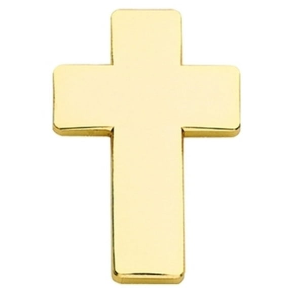 Hero’s Pride Chaplain Cross Insignia – Gold Finish, 1" High, Set of 2 with Clutch Backs