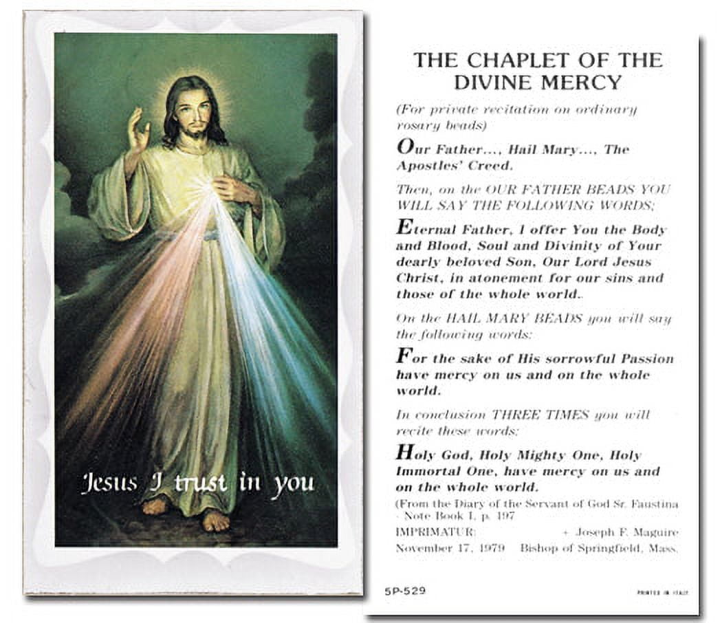 chaplet-of-the-divine-mercy-catholic-prayer-holy-card-with-prayer-on-back-pack-of-100-walmart-com for Free Printable Divine Mercy Chaplet Chaplet of the Divine Mercy Catholic Prayer Holy Card with Prayer on Back, Pack of 100 - Walmart.com for Free Printable Divine Mercy Chaplet