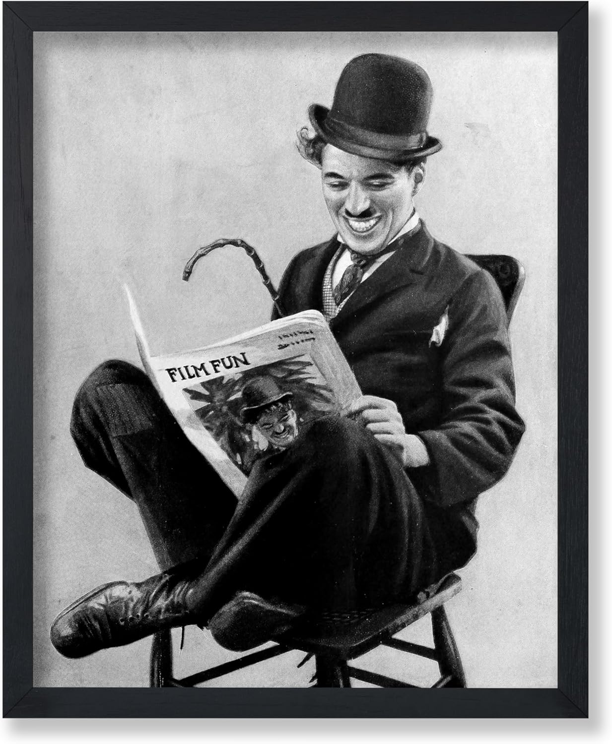 Chaplin Poster Retro Chaplin Print Comic Actor Art Fun Gift for
