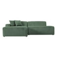 thumbnail image 1 of Chapman Corduroy Fabric Living Room L-Shaped Left Sectional Sofa in Green, 1 of 6
