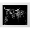 thumbnail image 1 of Chapman, Julie T. 14x12 White Modern Wood Framed Museum Art Print Titled - Brindle Rodeo Bull, 1 of 4