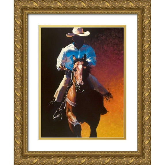Chapman, Julie T. 15x18 Gold Ornate Wood Framed with Double Matting Museum Art Print Titled - How the West Was Won
