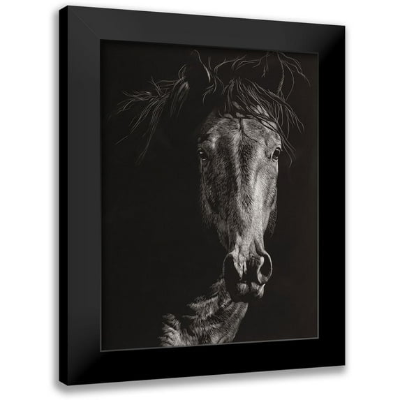 Chapman, Julie T. 19x24 Black Modern Framed Museum Art Print Titled - Wild Scratchboard VI
