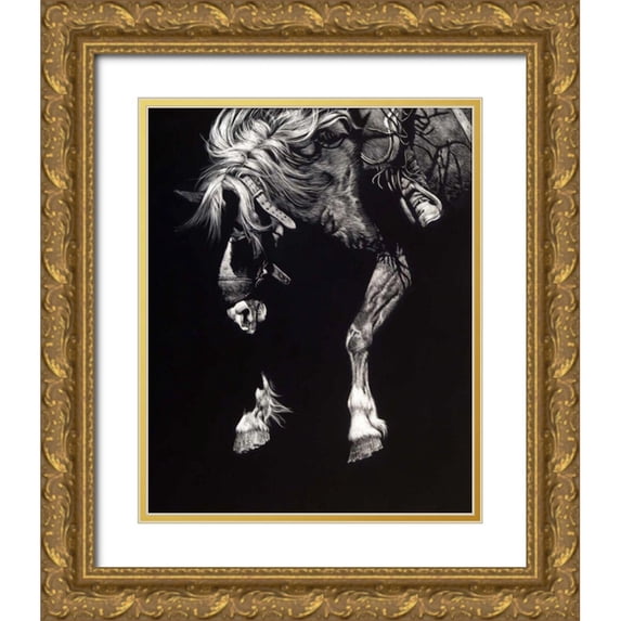 Chapman, Julie T. 20x24 Gold Ornate Wood Framed with Double Matting Museum Art Print Titled - Hangin Four