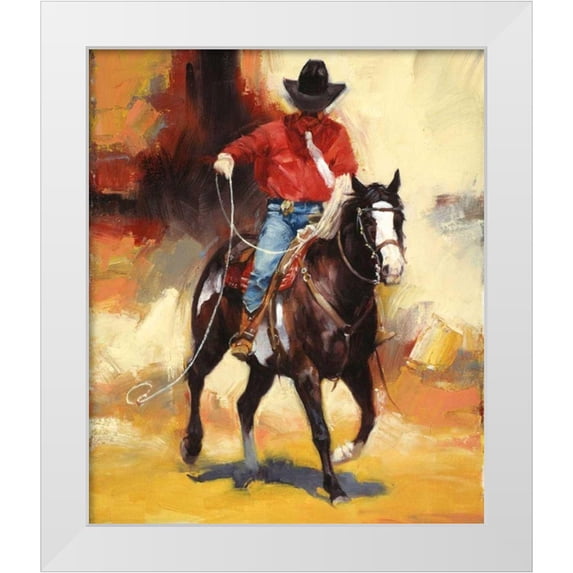 Chapman, Julie T. 26x30 White Modern Wood Framed Museum Art Print Titled - Rodeo Style