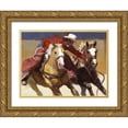 thumbnail image 1 of Chapman, Julie T. 32x25 Gold Ornate Wood Framed with Double Matting Museum Art Print Titled - Nabbed, 1 of 4