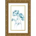 thumbnail image 1 of Chapman, Marcy 10x14 Gold Ornate Wood Framed with Double Matting Museum Art Print Titled - Blue Peonies I, 1 of 4