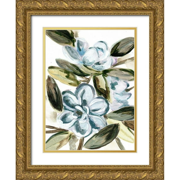 Chapman, Marcy 11x14 Gold Ornate Wood Framed with Double Matting Museum Art Print Titled - Blue Garden