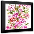 thumbnail image 1 of Chapman, Marcy 12x12 Black Modern Framed Museum Art Print Titled - Bunches of Pink Square, 1 of 5