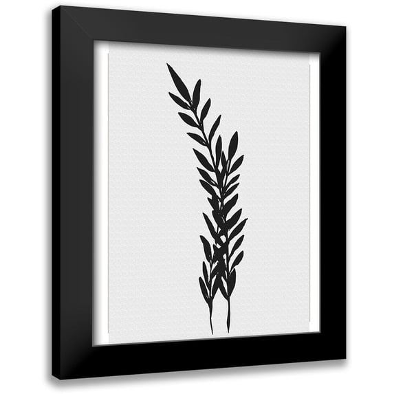 Chapman, Marcy 12x14 Black Modern Framed Museum Art Print Titled - Farmhouse Leaves black