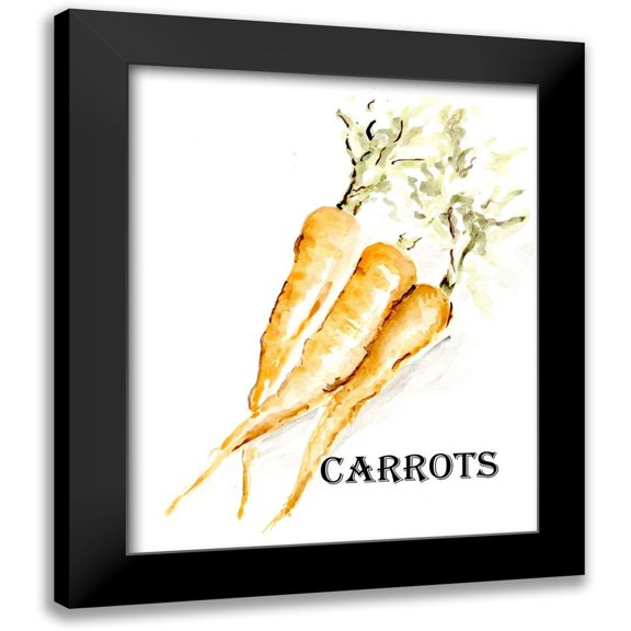 Chapman, Marcy 12x14 Black Modern Framed Museum Art Print Titled - Veggie Sketch V-Carrots