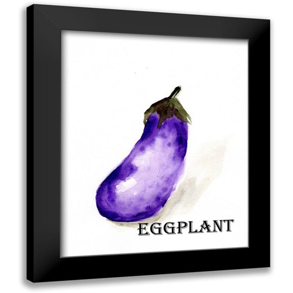 Chapman, Marcy 12x14 Black Modern Framed Museum Art Print Titled - Veggie Sketch VII-Eggplant