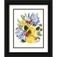 thumbnail image 1 of Chapman, Marcy 12x14 Black Ornate Wood Framed with Double Matting Museum Art Print Titled - Chalky Blue And Yellow I, 1 of 4