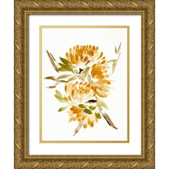 Chapman, Marcy 12x14 Gold Ornate Wood Framed with Double Matting Museum Art Print Titled - Farmhouse Florals VII