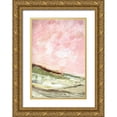 thumbnail image 1 of Chapman, Marcy 14x18 Gold Ornate Wood Framed with Double Matting Museum Art Print Titled - Green and Pink Hills I, 1 of 4