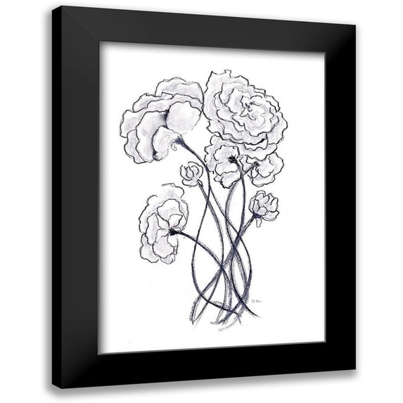 Chapman, Marcy 18x24 Black Modern Framed Museum Art Print Titled - Blossoming Gray II
